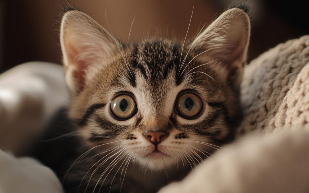 Comment les chatons voient-ils le monde une fois leurs yeux ouverts pour suivre et chasser ce qui bouge ?